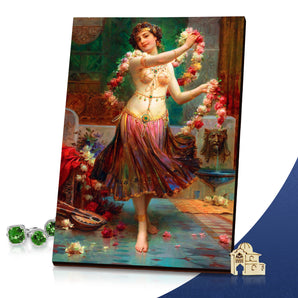 An Oriental Beauty with Roses - doctor-puzzle.com